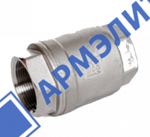 Клапан обратный пружинный резьбовой нержавеющий ABRA D12-H12W-1000, Ду-20 Ру-40