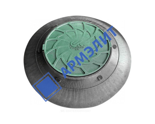 Конус-люк полимерно-песчаный 1000х575мм зелёный 15кН ПромПласт