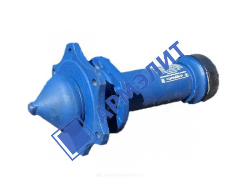 Гидрант пожарный подземный чугун Ду 100 1250 мм Ру10 синий модернизированный ГИДРОПРОМ-СПБ