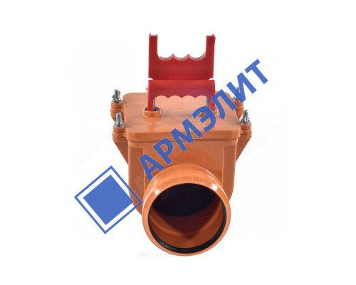 Клапан PP-H обратный канализационный коричневый для НПВХ и PP-H Дн 110 б/нап в/к
