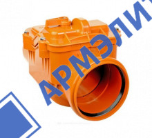 Клапан PP-B обратный канализационный коричневый Дн 110 б/нап в/к RTP (РосТурПласт) 11639