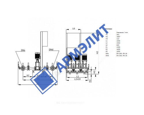 Установка пожаротушения CO 3 MVI 7001/SK-FFS-R Wilo 2453673